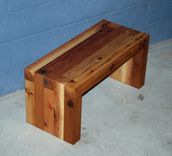 Reclaimed Cedar Box Joint Bench/Coffee Table 4 small