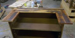 Reception Desk Made From Antique Oak & Barn Wood 5 small