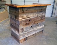 Reception Desk Made From Antique Oak & Barn Wood 2 small