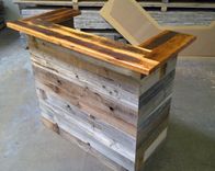 Reception Desk Made From Antique Oak & Barn Wood 4 small