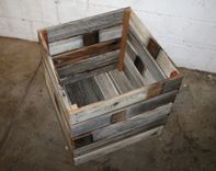 Milk Crate Made From Barn Wood 20x20x20 3 small