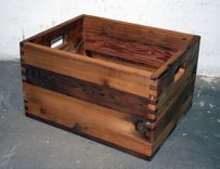 Reclaimed Cedar Box Joint Crate 3 small
