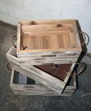 Barn Wood Slat Crates 5 small