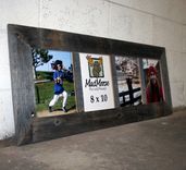 Barn Wood Picture Frame With Four 8x10 Panes 1 small