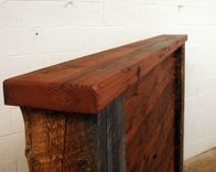 Queen Headboard Crafted From Reclaimed Redwood & Barn Wood Timbers 3 small