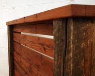 Queen Headboard Crafted From Reclaimed Redwood & Barn Wood Timbers 2 small