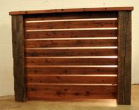 Queen Headboard Crafted From Reclaimed Redwood & Barn Wood Timbers 1 small
