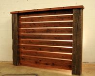 Queen Headboard Crafted From Reclaimed Redwood & Barn Wood Timbers 7 small