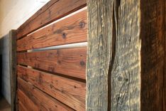 Queen Headboard Crafted From Reclaimed Redwood & Barn Wood Timbers 5 small