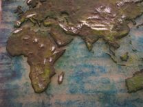 Cast Glass World Map With Topography 2 small