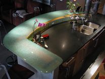 Kitchen With Celadon Bar And Backsplash 4 small