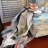 Decorative Box Antique Rose Decor Blue Shabby Chic Vintage Style 2 small