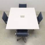 Square Shape Custom Conference Table, Laminate Top - Newton Meeting Table 5 small