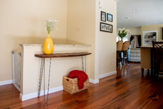 Live Edge Console Table, Black Walnut Entryway Table, Hallway Table, Foyer Table, Thin Console Table 3 small