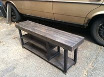 Reclaimed Wood Storage Bench. 1 small