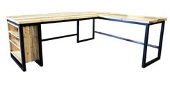 Beetle Kill Pine L-Shaped Desk 2 small