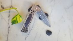 Damascus Folding Knife 1 small