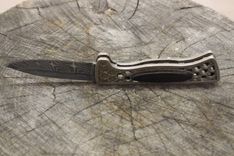 Damascus Folding Knife 2 small