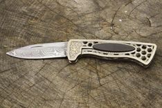 Damascus Folding Knife 7 small