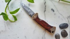 Damascus Folding Knife 2 small