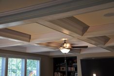 Coffered Ceiling Installation. 4 small