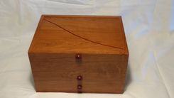Jewelry Box-Cherry With Purpleheart Accent And Knobs 2 small