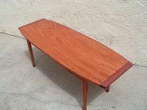 "Mittens And Slippers Ii" Antikea Danish Modern Coffee Table In Jatoba And Purpleheart 4 small
