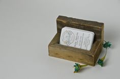 Custom Reclaimed Wood Business Card Stand 2 small