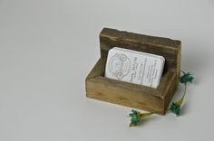Custom Reclaimed Wood Business Card Stand 3 small