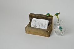 Custom Reclaimed Wood Business Card Stand 4 small