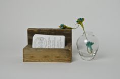 Custom Reclaimed Wood Business Card Stand 5 small
