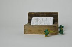 Custom Reclaimed Wood Business Card Stand 6 small