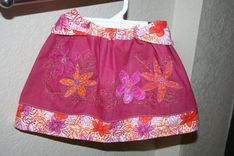 Pink Floral Girl's Skirt, Size 2t-3t - One Of A Kind 1 small