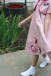 Flowered Pink Tweed Tent Girls Dress With Bolero Jacket-Size 6 2 small