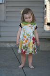 Floral Art Sleeveless Dress With Floral Hair Clip-Size 2 1 small