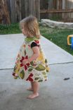 Floral Art Sleeveless Dress With Floral Hair Clip-Size 2 2 small