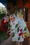 Floral Art Sleeveless Dress With Floral Hair Clip-Size 2 3 small