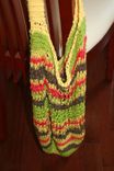 Green, Brown, Red And Yellow Striped String Bag 2 small