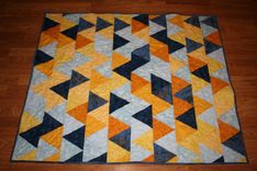 Quilt - Yellow And Blue Flags 2 small