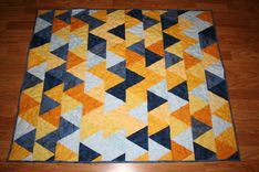 Quilt - Yellow And Blue Flags 4 small
