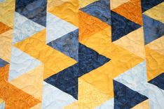 Quilt - Yellow And Blue Flags 5 small