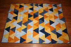 Quilt - Yellow And Blue Flags 6 small