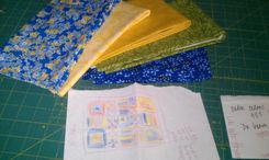 Blue And Yellow Floral Wall Hanging 5 small