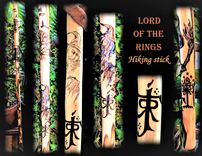 Hiking Stick - Wood Burned - Walking Stick - Can - Retirement Gift - Wood Anniversary 3 small