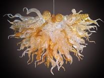 Golden Topaz' Custom Glass Chandeliers (Hand Blown Glass Art) 1 small