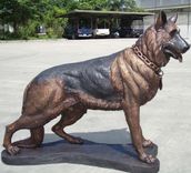 Bronze German Shepherd Memorial | Life Size Bronzes - Custom Bronze Statues - Lost Wax Casting 3 small