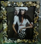 Vintage Wedding Picture Frame With Vintage Jewelry And Buttons 2 small