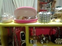 Custom Jewelry Box 1 Of A Kind, Wood, With Pink Bandanna 3 small