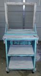 Rustic Screen Table Cart On Wheels, Mulit Functional 2 small