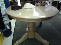 At The Robin's Nest In Warner Robins Ga Little Round Maple Wood Table 1 small